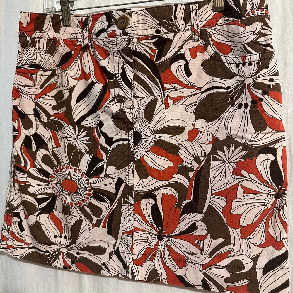 10 Ann Taylor Loft floral print, A-line mini skirt